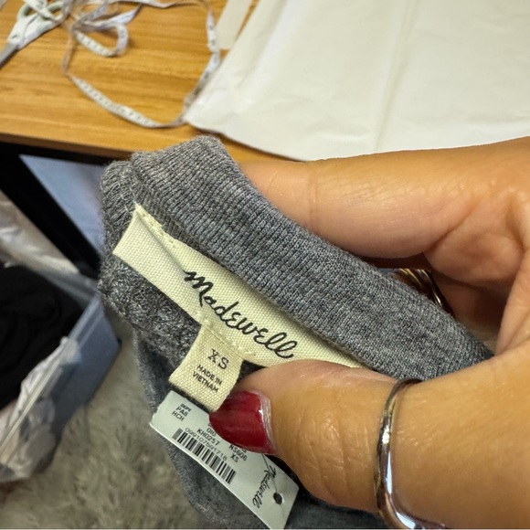 NWT Madewell Waffle-Knit Long-Sleeve Crewneck Tee - Picture 9 of 11